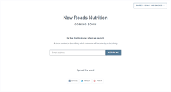 Desktop Screenshot of newroadsnutrition.com